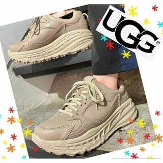 アグ(UGG)の綺麗めコーデに～♬✨超美品✨23.5⇒～24薄手✨UGG✨Lace Low(スニーカー)