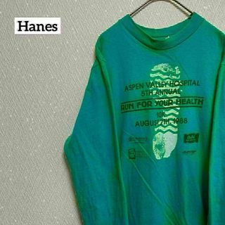 ヘインズ(Hanes)のHanes ヘインズ BEEFY-T ロンT 長袖 USA 古着 S(Tシャツ(長袖/七分))