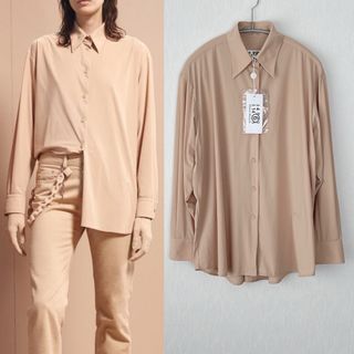 エムエムシックス(MM6)の【新品】MM6 MaisonMargiela  ⑥ロゴ 長袖シャツ(シャツ/ブラウス(長袖/七分))