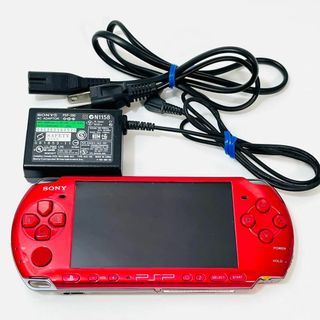 PlayStation Portable - SONY PSP 3000 レッド 本体 新品バッテリー付属 ソニー