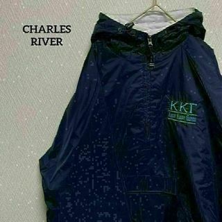 CHARLES RIVER プルオーバー ハーフジップ ロゴ 大学 ソロリティ(ナイロンジャケット)