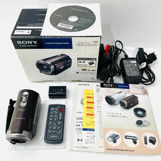 ソニー(SONY)の【美品】SONY デジタルHDビデオカメラレコーダー HDR-CX370V(ビデオカメラ)
