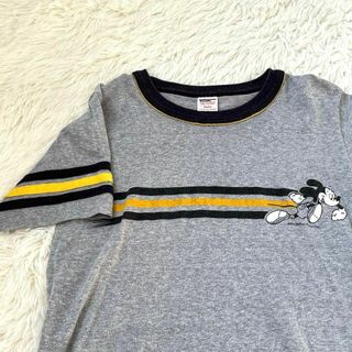 Disney ディズニー　ミッキー　ビンテージ　Tシャツ　シングルステ　リンガー(Tシャツ(半袖/袖なし))