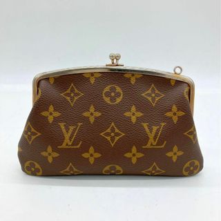 ルイヴィトン(LOUIS VUITTON)の【LOUIS VUITTON】ポーチ　財布　ガマ口　モノグラム　ダークブラウン(その他)