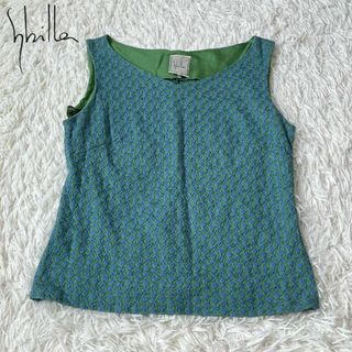 シビラ(Sybilla)のsybilla シビラ　花柄　刺繍　ブラウス　ノースリーブ(Tシャツ(半袖/袖なし))