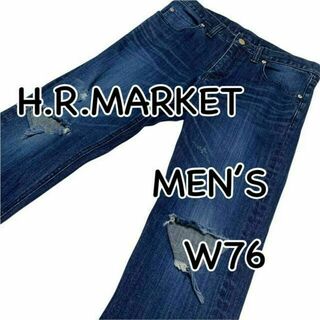 HOLLYWOOD RANCH MARKET - H.R.MARKET ハリウッドランチマーケット ダメージジーンズ W28
