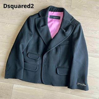 ディースクエアード(DSQUARED2)のディースクエアード　ロゴ金具　ハーフコート　ジャケット　ウール　黒　40サイズ(ピーコート)