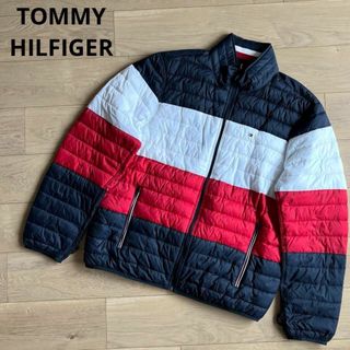 トミーヒルフィガー(TOMMY HILFIGER)のトミーヒルフィガー　トリコロール　ダウンジャケット　XLサイズ　ブルゾン(ダウンジャケット)