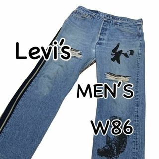 リーバイス(Levi's)のLevi’s 552工場 USA製 和柄 紙パッチ 501XX W36 リペア(デニム/ジーンズ)