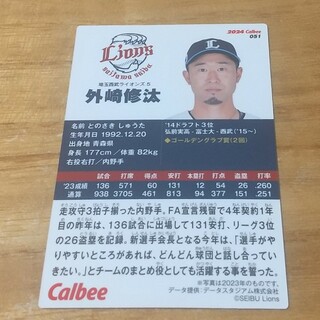 プロ野球チップス 外崎修汰 埼玉西武ライオンズ(スポーツ選手)