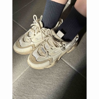 韓国風　厚底　スニーカー　kpop 靴　ギャル　スクールシューズ　白靴　運動靴(スクールシューズ/上履き)