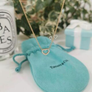 ティファニー(Tiffany & Co.)のティファニー　メトロハートネックレス　ペンダント　ダイヤモンド　ローズゴールド(ネックレス)