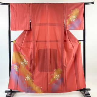 小紋 身丈160cm 裄丈65cm 化繊 美品 優品 【中古】(着物)