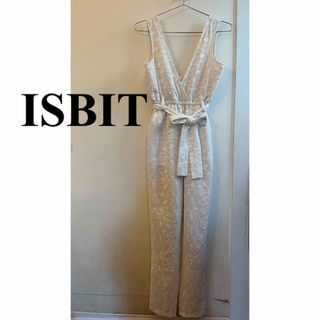 アイズビット(ISBIT)の【ISBIT】フラワージャガードサロペット花柄レース刺繍オールインワン代官山(サロペット/オーバーオール)