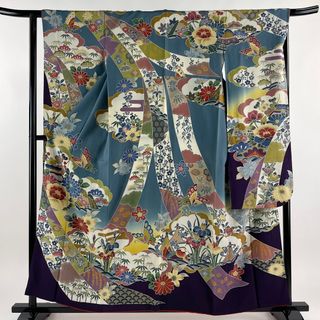 振袖 身丈157.5cm 裄丈64.5cm 正絹 名品 【中古】(着物)