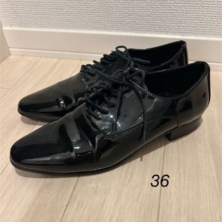 ザラ(ZARA)のzara 36 ザラ エナメル レースアップ シューズ(ローファー/革靴)