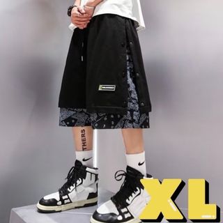 【人気】ハーフパンツ ペイズリー 短パン スウェット 韓国 y2k モード (ショートパンツ)