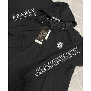 ジャックバニー(JACK BUNNY!!)の新品 パーリーゲイツ ジャックバニー バリアンテックブルゾン(5)サイズL/黒(ウエア)