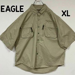 EAGLE半袖 コットンシャツ 胸ポケット付きXLサイズ(Tシャツ/カットソー(半袖/袖なし))