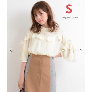 マジェスティックレゴン(MAJESTIC LEGON)の【MAJESTIC LEGON】 袖レースアップフリルブラウス S(シャツ/ブラウス(半袖/袖なし))