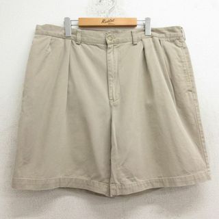 ラルフローレン(Ralph Lauren)のW40★古着 ラルフローレン Ralph Lauren ブランド ショート チノ パンツ ショーツ チノパン メンズ 90年代 90s 大きいサイズ コットン ベージュ カーキ 24may29 中古 ボトムス 短パン ショーパン(ワークパンツ/カーゴパンツ)