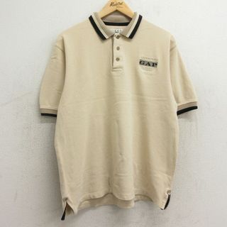 XL★古着 半袖 ポロ シャツ メンズ 00年代 00s GAP コットン 鹿の子 ベージュ カーキ 24may29 中古 トップス(ポロシャツ)