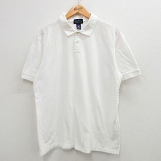 XL★古着 半袖 ポロ シャツ メンズ 00年代 00s 大きいサイズ コットン 白 ホワイト 24may29 中古 トップス(ポロシャツ)