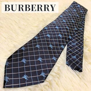 バーバリー(BURBERRY)の【美品】 バーバリー ネクタイ ホースロゴ ノバチェック BURBERRY(ネクタイ)