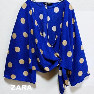 ザラ(ZARA)の【ZARA】ザラ 楊柳生地 ポルカドット カシュクール ビックシャツ(シャツ/ブラウス(長袖/七分))