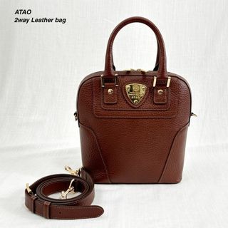 ATAO - 美品 アタオ アップル200 2way レザーハンドバッグ エターナルブラウン