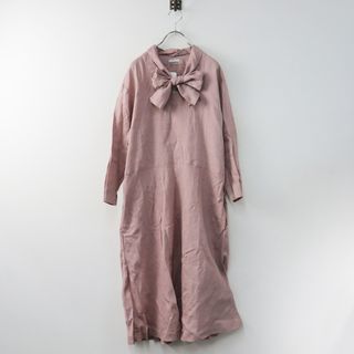 フォグリネンワーク(fog linen work)の未使用 フォグリネンワーク fog linen work リネンボウタイワンピース/ピンク ドレス チュニック【2400013882903】(その他)