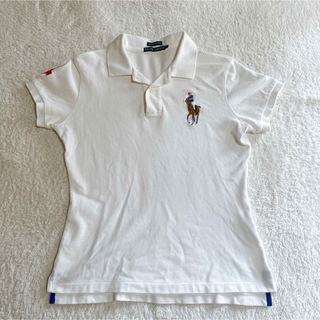 ラルフローレン(Ralph Lauren)のラルフローレン カラー ビッグポニー 刺繍 ポロシャツ ホワイト Lサイズ(ポロシャツ)