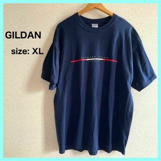 ギルタン(GILDAN)のGILDAN ギルダン Tシャツ 海外古着 古着 半袖 ビックサイズ ネイビー(Tシャツ/カットソー(半袖/袖なし))