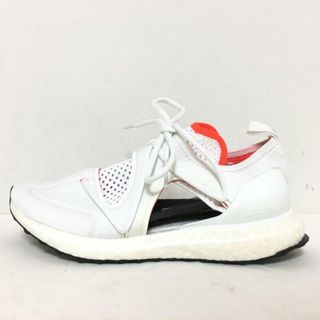 アディダスバイステラマッカートニー(adidas by Stella McCartney)のADIDAS BY STELLA McCARTNEY(アディダスバイステラマッカートニー) スニーカー 23.5 レディース - 白×オレンジ 化学繊維(スニーカー)