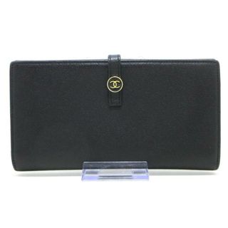 シャネル(CHANEL)のCHANEL(シャネル) 長財布美品  ココボタン 黒 レザー(財布)