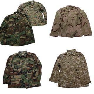 古着卸 まとめ売り フィールドジャケット 米軍民間品 ミリタリー 5枚セット (メンズ M /39 /2XL ) カモ柄MIX デジタル デザートカモ MT2713(その他)