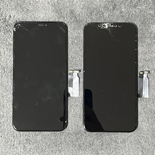 アイフォーン(iPhone)のiPhoneXR 割れパネル 2枚セット 純正 交換(その他)