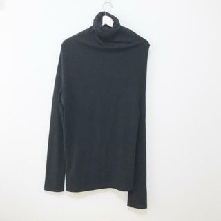 ヨウジヤマモト(Yohji Yamamoto)のyohjiyamamoto(ヨウジヤマモト) 長袖カットソー サイズ3 L レディース - 黒 タートルネック(カットソー(長袖/七分))