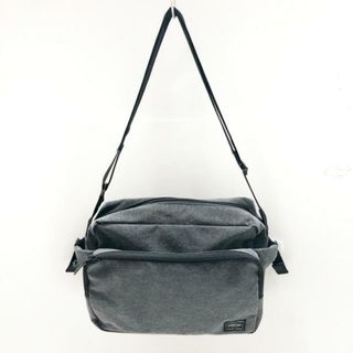 ポーター(PORTER)のPORTER/吉田(ポーター) ショルダーバッグ美品  - ダークグレー×黒 ナイロン(ショルダーバッグ)