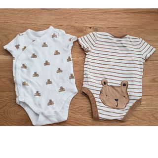 baby GAP くまさん前開きロンパース2枚セット