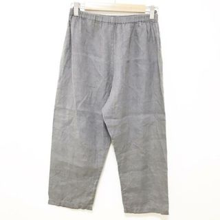 fog linen work - fog linen work/FLW(フォグリネンワーク) パンツ レディース - ダークグレー クロップド(半端丈)/麻/ウエストゴム