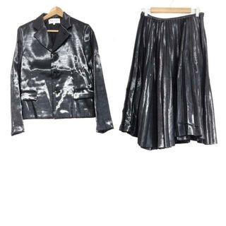 robe de chambre COMME des GARCONS(ローブドシャンブル コムデギャルソン) スカートスーツ レディース美品  - 黒 シルク、ナイロン(スーツ)