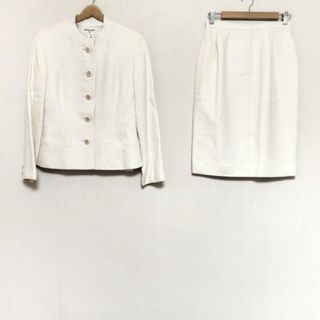 ハナエモリ(HANAE MORI)のHANAE MORI(ハナエモリ) スカートスーツ サイズ11A3 レディース - アイボリー インナー付き シルク、レーヨン(スーツ)