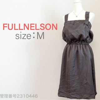 フルネルソン(FULLNELSON)のFULLNELSON ウエストゴム入り　キャミソールワンピース ひざ丈　M(ひざ丈ワンピース)