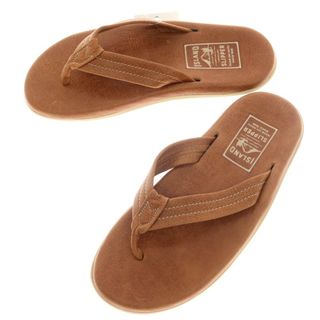 アイランドスリッパ(ISLAND SLIPPER)の【中古】【未使用】アイランドスリッパ ISLAND SLIPPER レザー トングサンダル ブラウン【サイズ8】【メンズ】(サンダル)