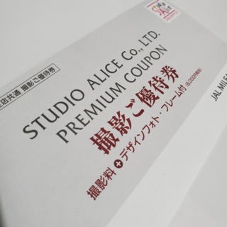 JAL(日本航空) - スタジオアリス　撮影優待券　JAL　8,000円相当　株主優待