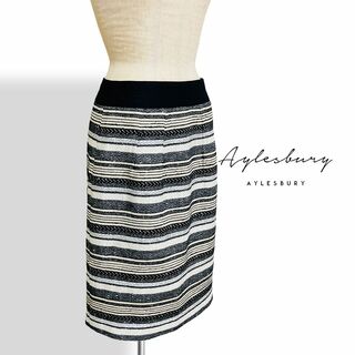 アリスバーリー(Aylesbury)のAylesbury 春物キレイめデザインボーダータイトスカート(ひざ丈スカート)