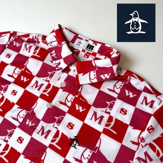 マンシングウェア(Munsingwear)のM/新品/マンシングウェア/メンズ/総柄/半袖ポロシャツ/サンプル(ウエア)