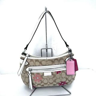 コーチ(COACH)のCOACH(コーチ) ショルダーバッグ デイジー シグネチャー フローラル プリント クロスボディ バッグ F29704 ライトカーキ×白×ピンク ジャガード×レザー(ショルダーバッグ)