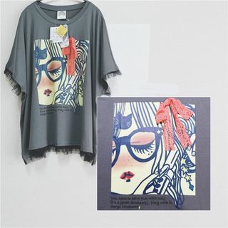 スカラー(ScoLar)の【ScoLar】メガネスカラーちゃんプリント Tシャツ タグ付未使用(Tシャツ(半袖/袖なし))